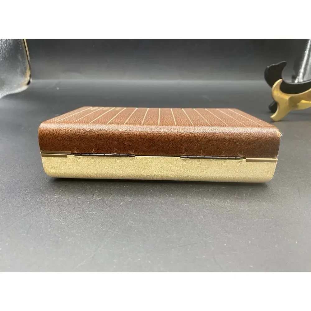 Vintage Farrington Genuine Men’s Jewelry Box Mid Century Case Tie Bar/Cuff Link